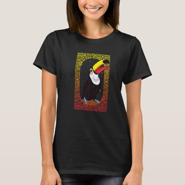 Regnskog Bird Zoo Animal Tropical Toucan 1 T Shirt (Framsida)
