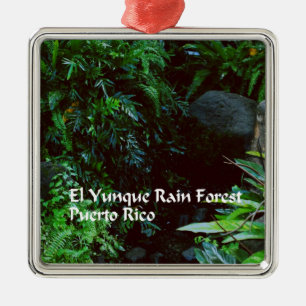 Regnskog för El Yunque Julgransprydnad Metall