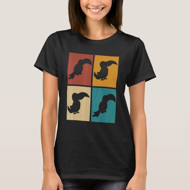 Regnskog Tropical Animal Pop Toucan T Shirt (Framsida)
