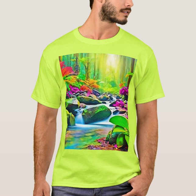 Regnskog: Vivid Scene T Shirt (Framsida)