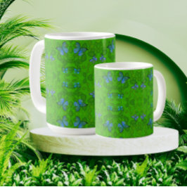 Regnskogsdrommar Tropisk Vine Fjäril  Kaffemugg