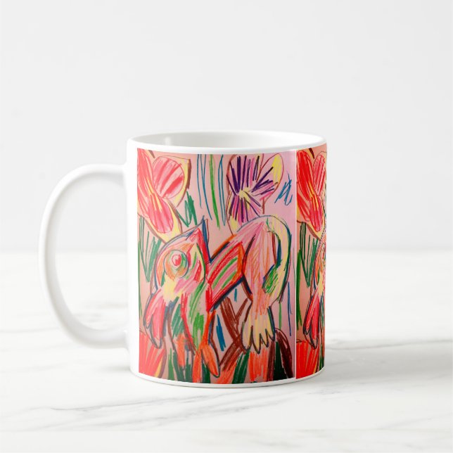 Regnskogskameleont drawing  kaffemugg (Vänster)