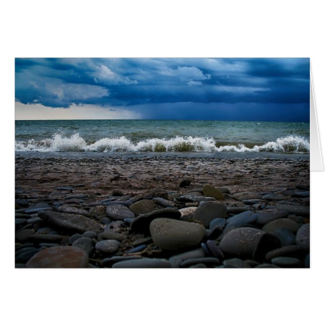 Regnstorm över Sjö Hälsningskort (Framsidan Horizontal)