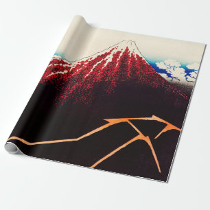 Regnstorm under toppen av Katsushika Hokusai Presentpapper