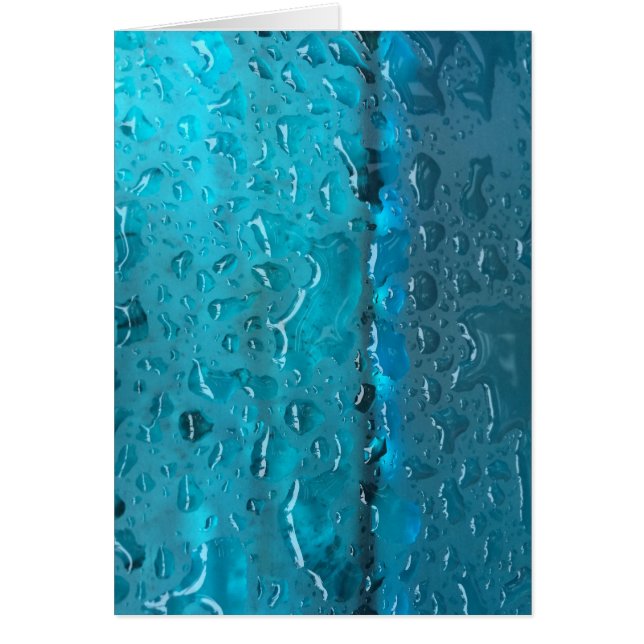 Regntvättad elektrisk blått hälsningskort (Framsidan)