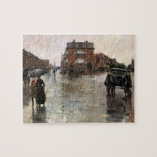 Regnvädersdag, Boston av Frederick Childe Hassam Pussel (Horisontell)