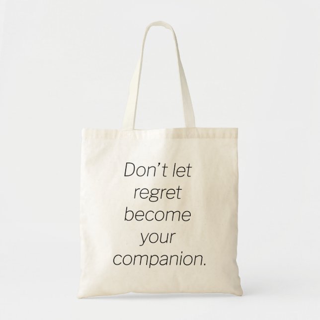 Regret Tote Bag Tygkasse (Framsidan)