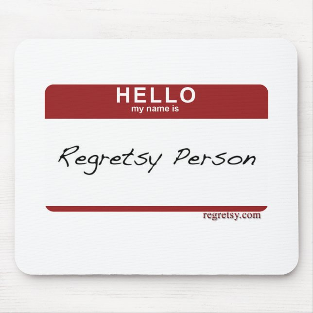Regretsy Nametag Musmatta (Framsidan)