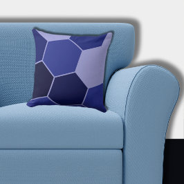 Regular Blue Hexagon Mönster Kudde