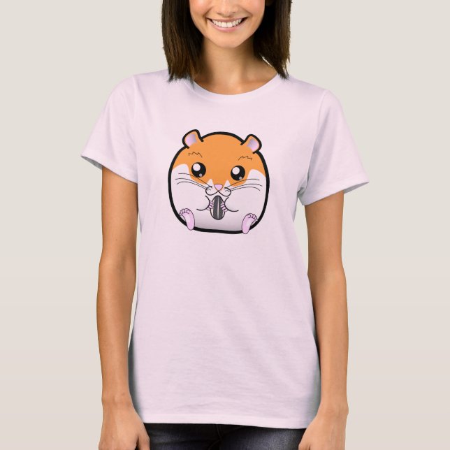 Regular Syrian Orange White Hamster Tee Shirt (Framsida)