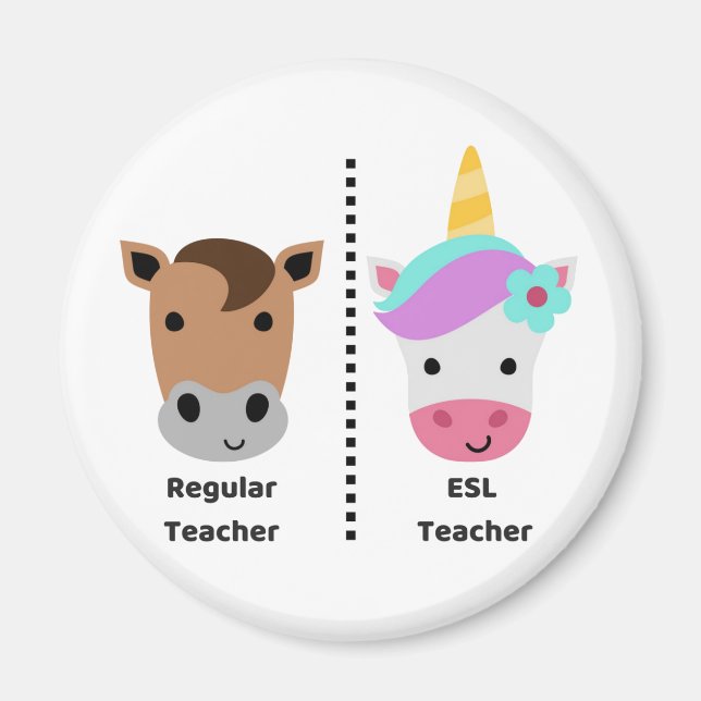 Regular VS ESL Teacher Magnet (Framsidan)