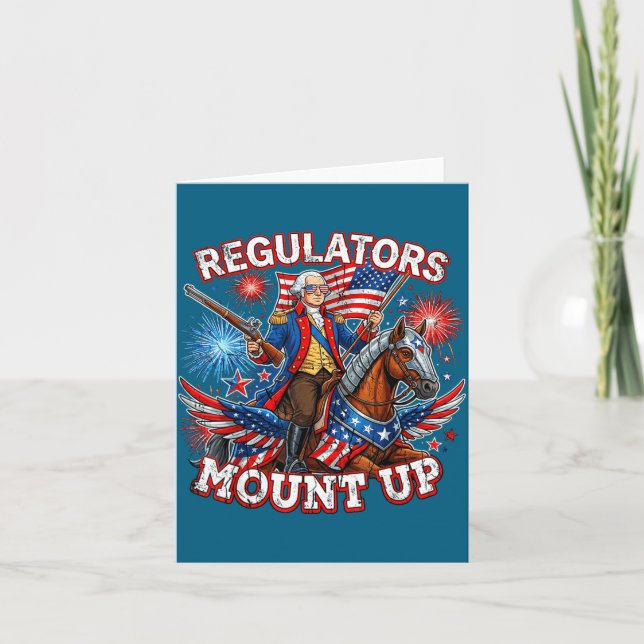 Regulatorer Monterar George Washington Grafisk Kon Kort (Framsida)