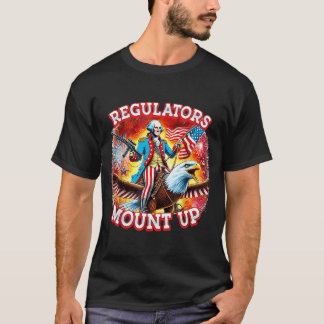 Regulatorer Monterar Roligt 4:e Juli Självständigh T Shirt