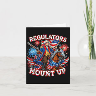 Regulatorer monterar upp george washington rolig 4 kort