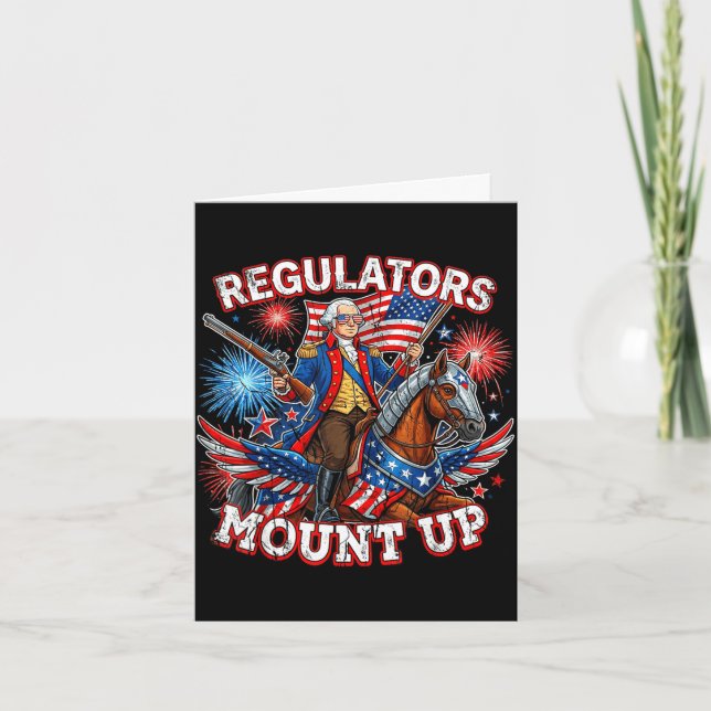 Regulatorer monterar upp george washington rolig 4 kort (Framsida)