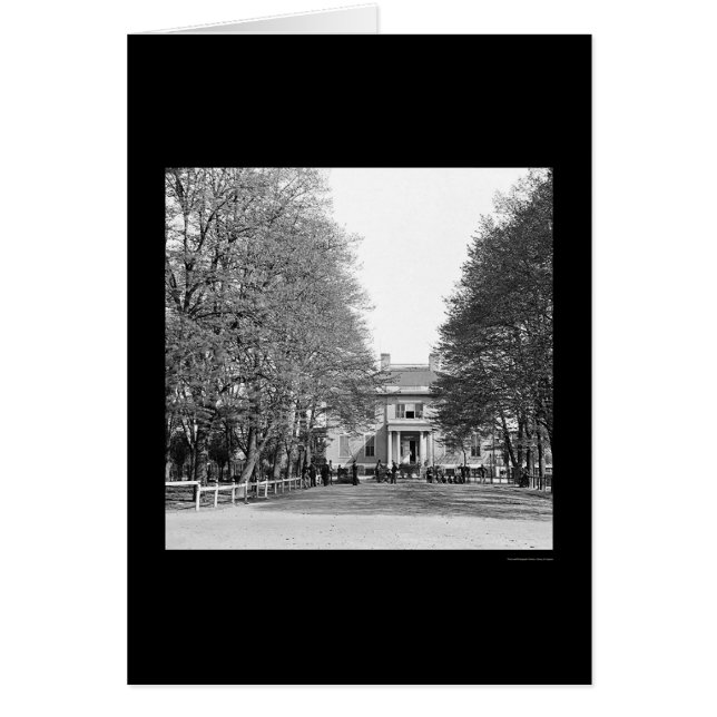 Regulatorns herrgård i Richmond, VA 1865 Hälsningskort (Framsidan)