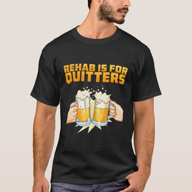 Rehab är till för att bosätta Vin. T Shirt (Framsida)