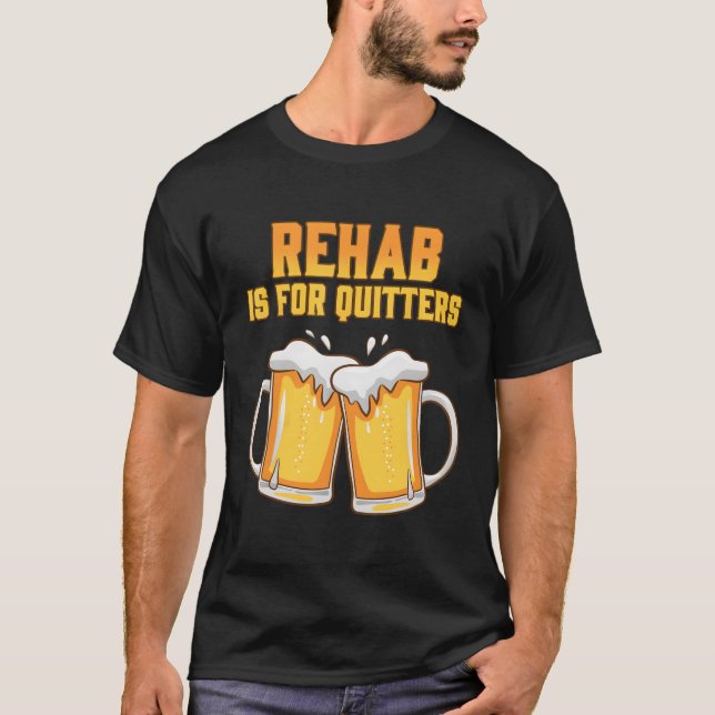 Rehab är till för att bosätta Vin. T Shirt (Framsida)