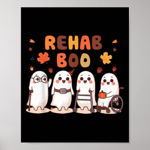 Rehab Boo Halloween Kul Ghost Fysioterapi Ot Poster