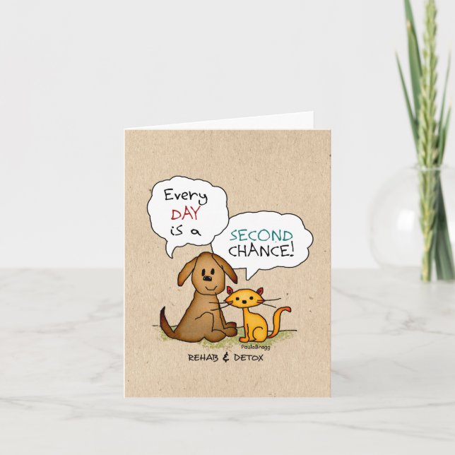 Rehab & Detoxtecknad: Återställningsnykterhet Kort (Framsida)