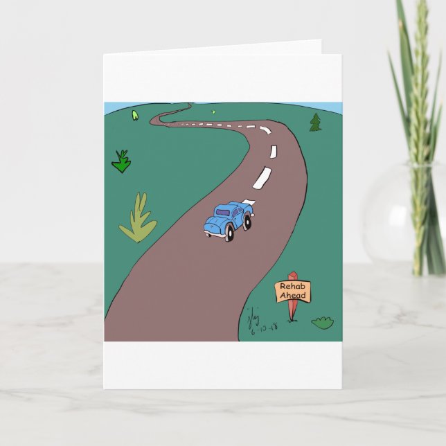 Rehab-hälsningskort Tack Kort (Framsida)