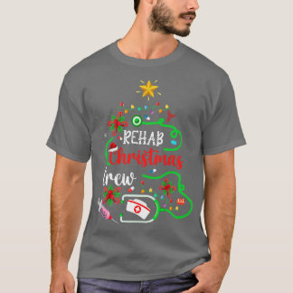 Rehab Nurse jul Crew Nurse Squad Julafton Träd H T Shirt