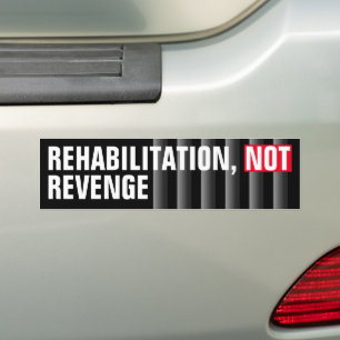 Rehabilitering, inte hämndbekämpning bildekal