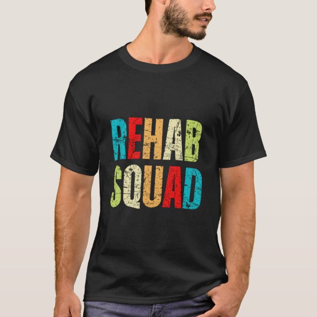 Rehabiliteringsmedvetandegrad Vecka Rehab Squad Cu T Shirt (Framsida)