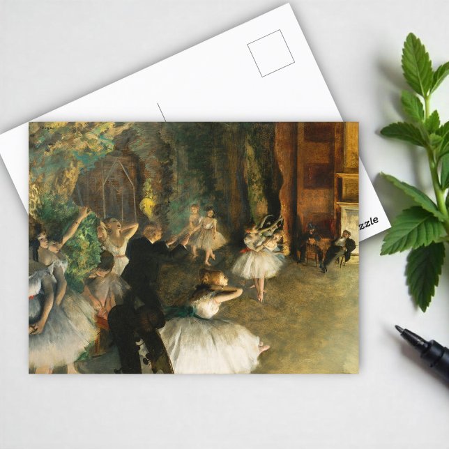 Rehearingen av Ballet Onstage, Degas Art Vykort (Skapare uppladdad)