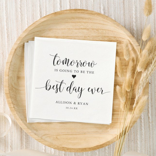 Rehearings Middag i morgon, bästa dagen någonsin,  Pappersservett (Skapare uppladdad)