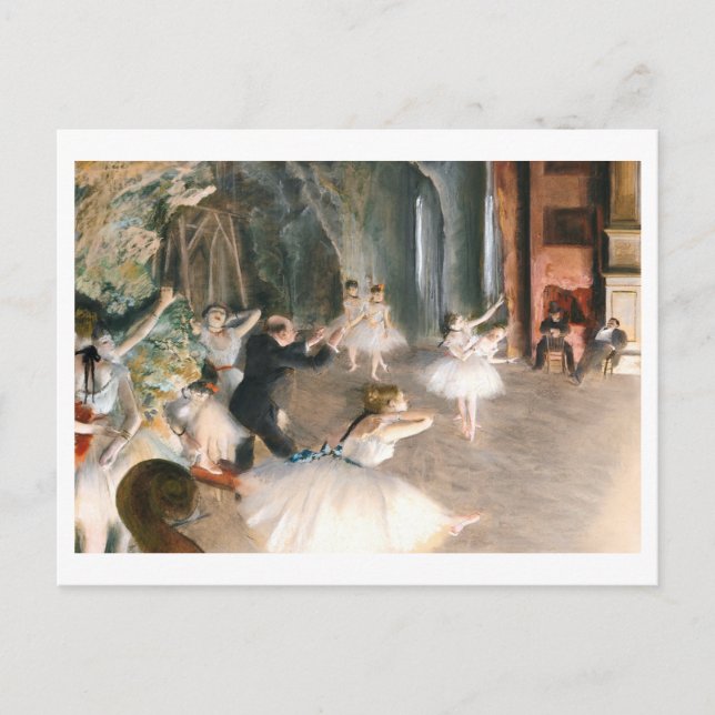 Rehearsal (1874) Edgar degas Vykort (Framsida)