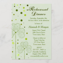 Rehearsal Dinner 2, Shamrock Polka dots Bröllop