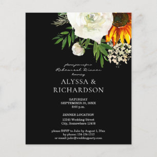 Rehearsal Dinner B Flyer Blommigt för budgeterade