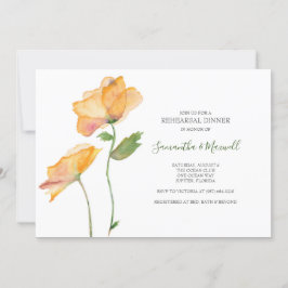REHEARSAL DINNER Call, Watercolor Flowers Inbjudningar