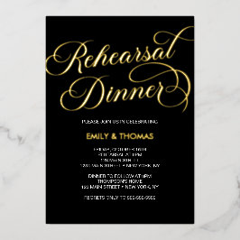 Rehearsal dinner Elegant Foil Invitation