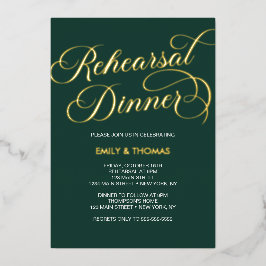Rehearsal dinner Elegant Invitation Foil Invitatio