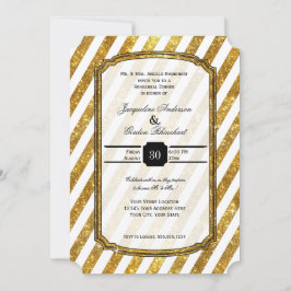 Rehearsal Dinner faux Guld Glitter Biljett Inbjudningar