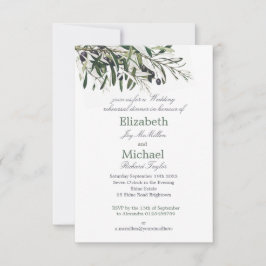 Rehearsal Dinner för den botaniska Grönten Bröllop Inbjudningar