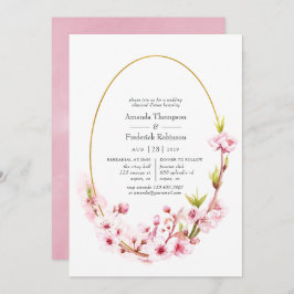 Rehearsal Dinner för Geometric Rosa Vår Blommar Inbjudningar