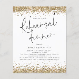 Rehearsal Dinner för Guld Glitter Bröllop