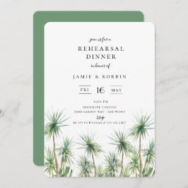 Rehearsal Dinner för Rustic Island Handflatan Träd Inbjudningar