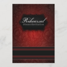 Rehearsal Dinner Inbjudan, elegant burgundsdamm