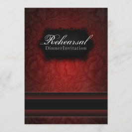 Rehearsal Dinner Inbjudan, elegant burgundsdamm Inbjudningar
