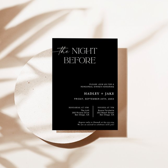 Rehearsal Dinner Inbjudan | Natten före (Skapare uppladdad)