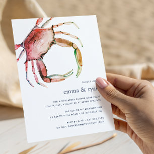 Rehearsal Dinner Inbjudan till Red Crab