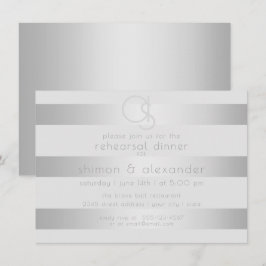 Rehearsal Dinner | Luminous Silver Rand Inbjudningar