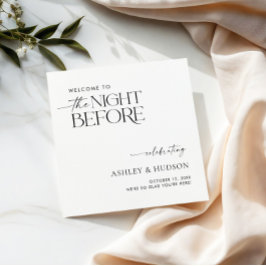 Rehearsal Dinner Napkin The Night Before Napkins Pappersservett