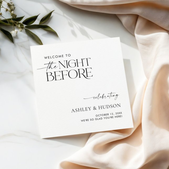 Rehearsal Dinner Napkin The Night Before Napkins Pappersservett (Skapare uppladdad)