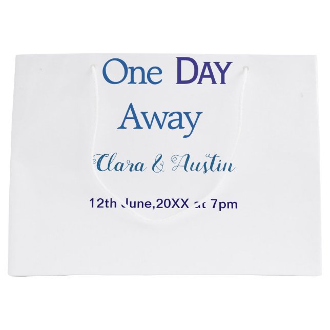 Rehearsal dinner One day away night before name da (Framsidan)