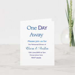 Rehearsal dinner One day away night before name da Inbjudan